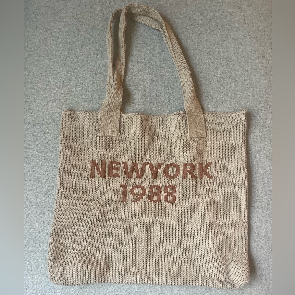 Knit New York Tote Bag